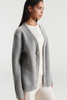 Женский чистый кашемир v Nece Grey Cardigan