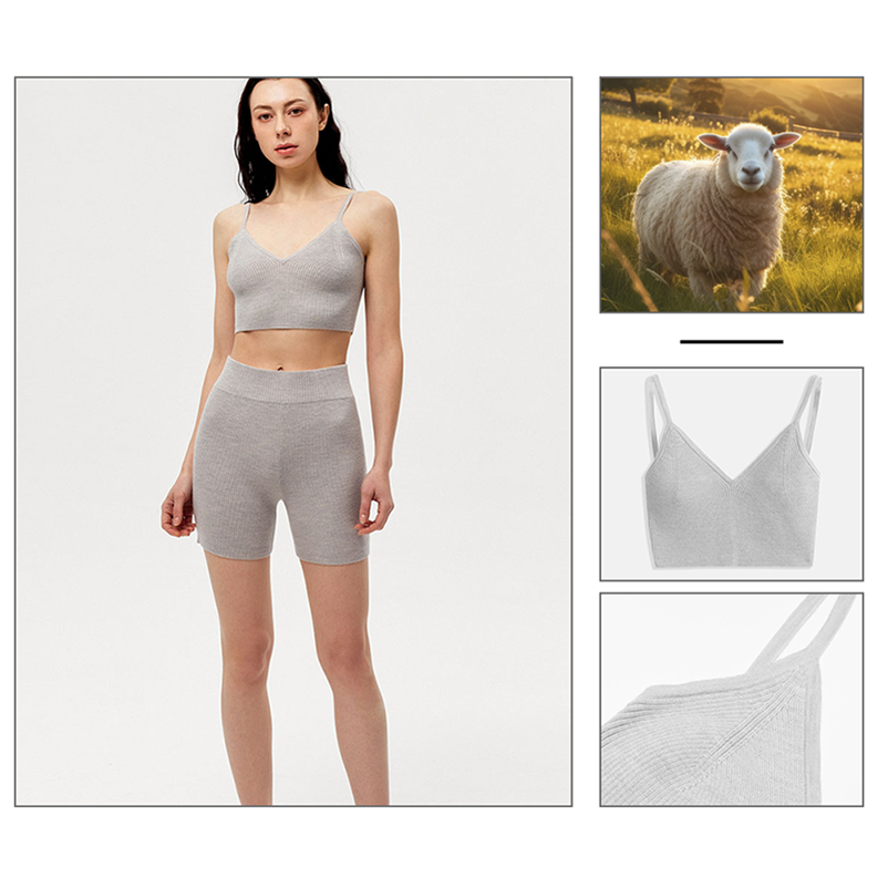 Роскошный 100% кашемировый вязаный спортивный бюстгальтер для Ultimate Comfort