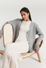 Женский чистый кашемир v Nece Grey Cardigan
