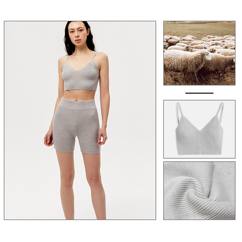 Роскошный 100% кашемировый вязаный спортивный бюстгальтер для Ultimate Comfort