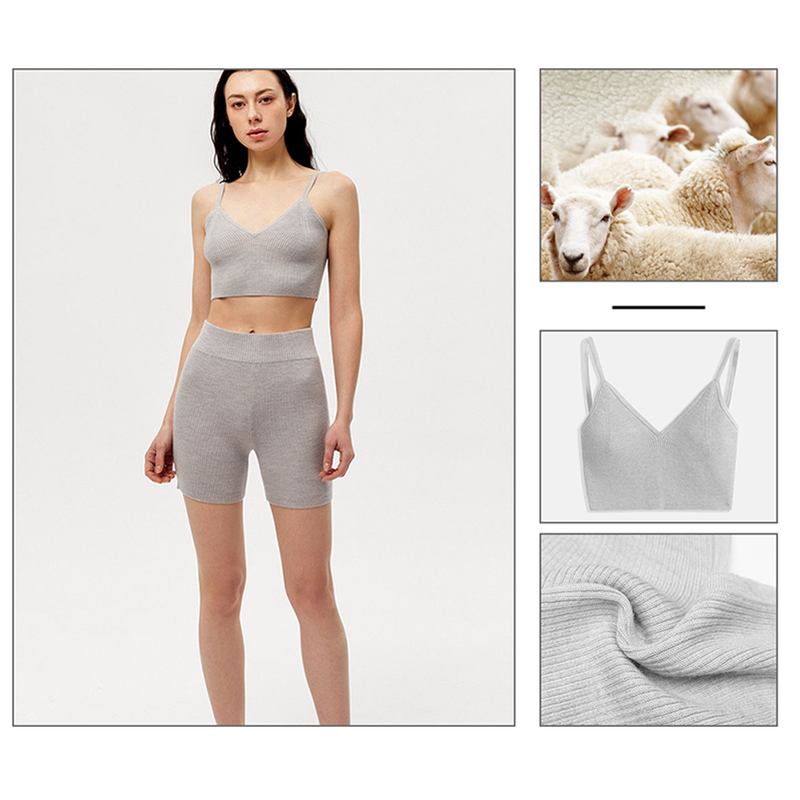 Роскошный 100% кашемировый вязаный спортивный бюстгальтер для Ultimate Comfort