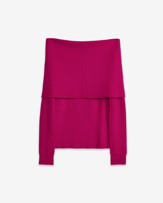 Saniya Off The Alwer-Fold-Over Sweater